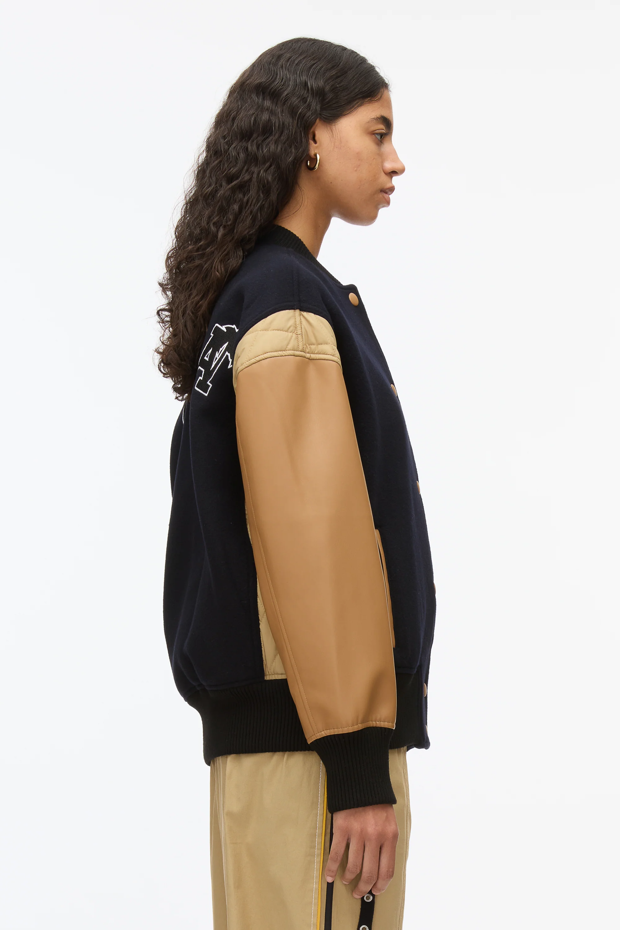 3.1 x Shopbop Boxy Varsity Jacket with Ties - Image 3