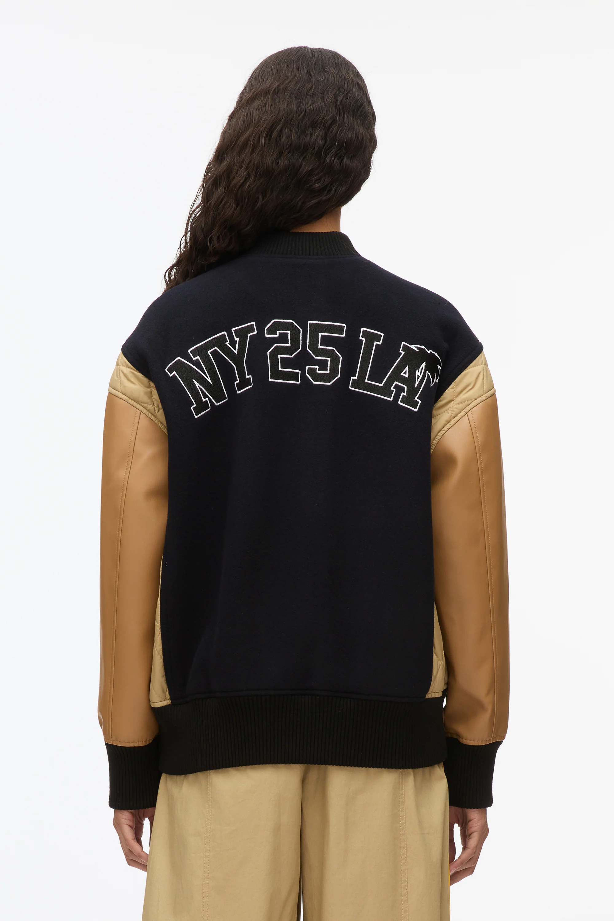 3.1 x Shopbop Boxy Varsity Jacket with Ties - Image 4