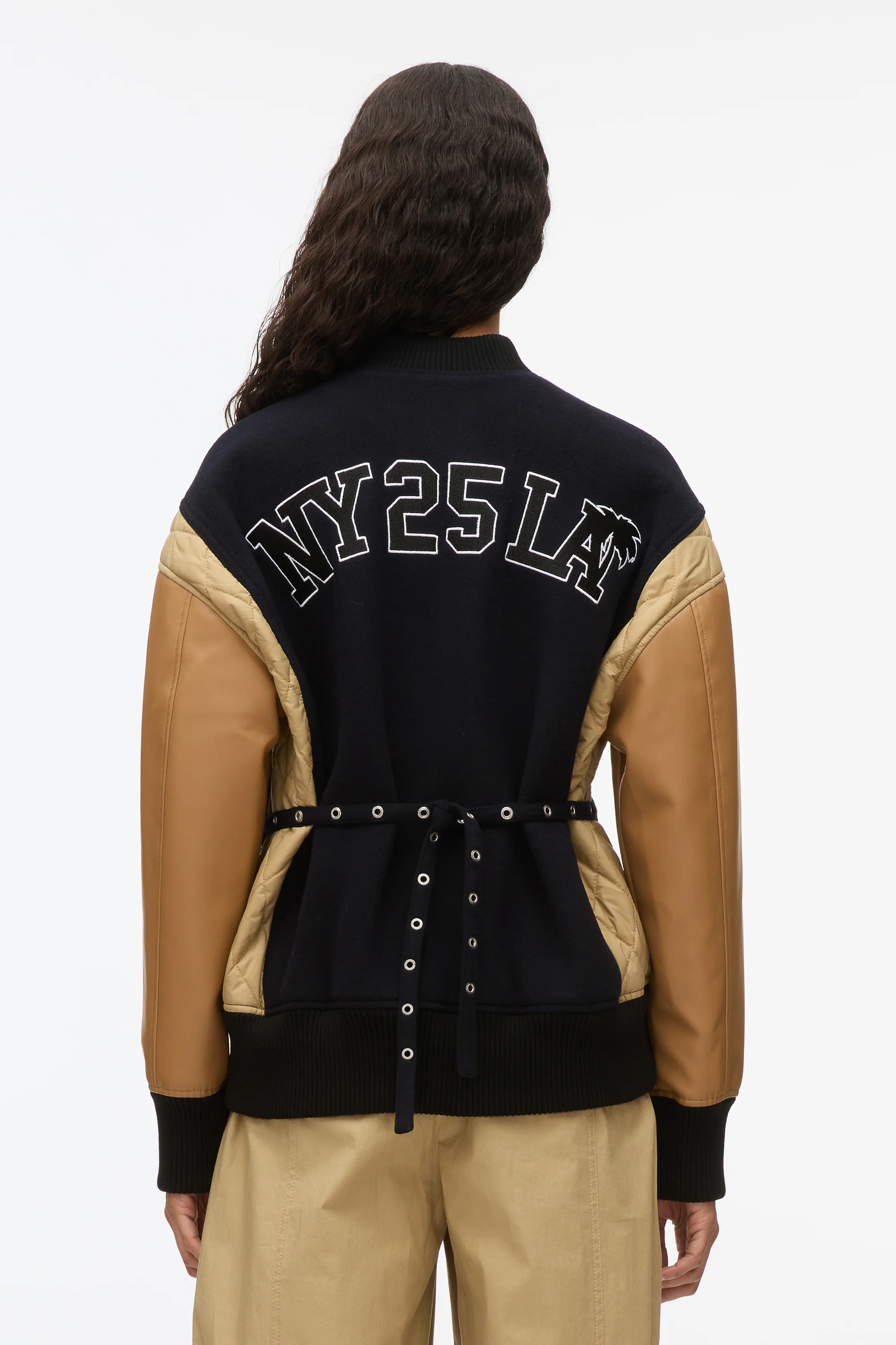 3.1 x Shopbop Boxy Varsity Jacket with Ties - Image 8