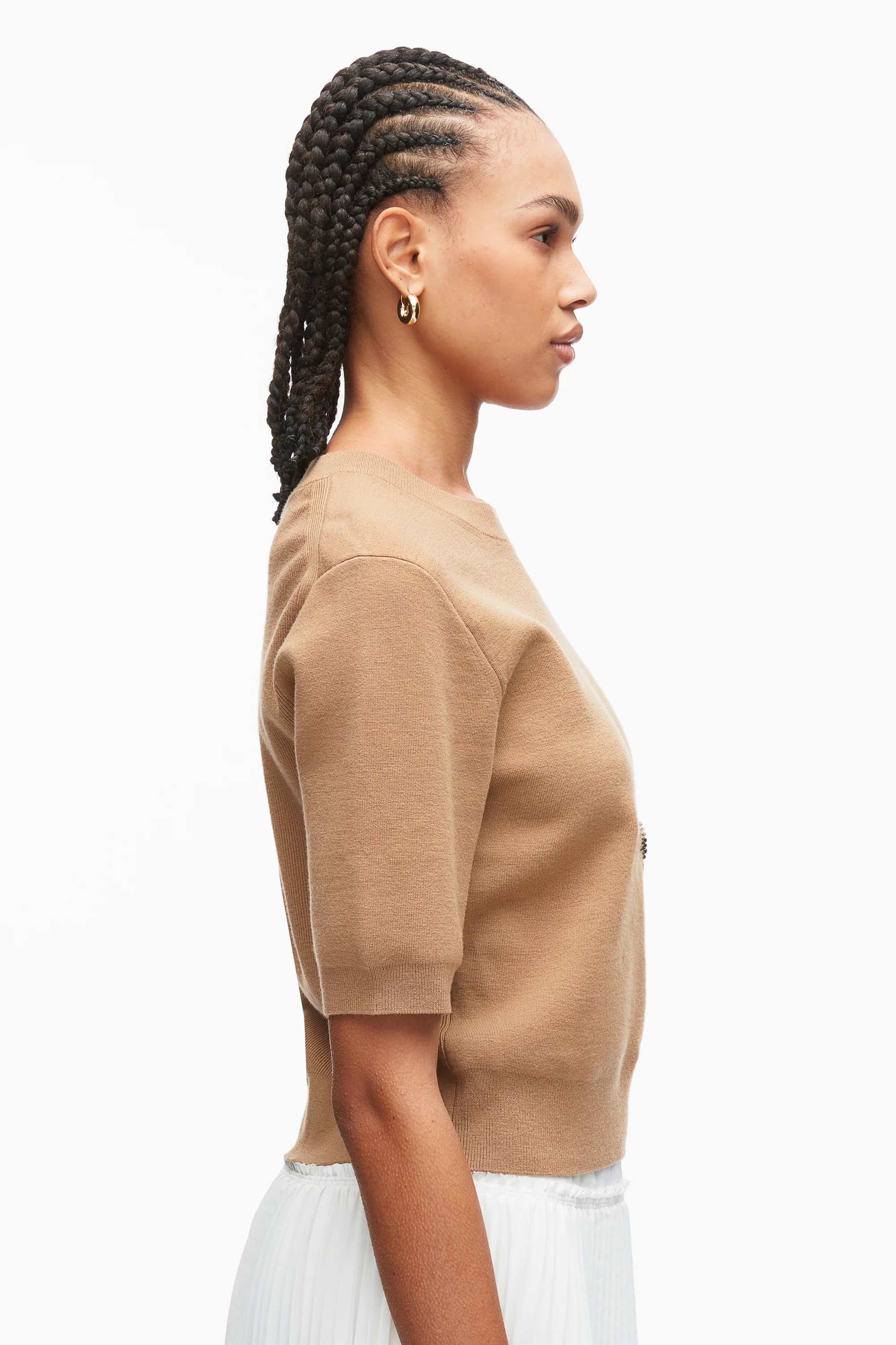 Beaded Embellishment Knit Top - Image 4