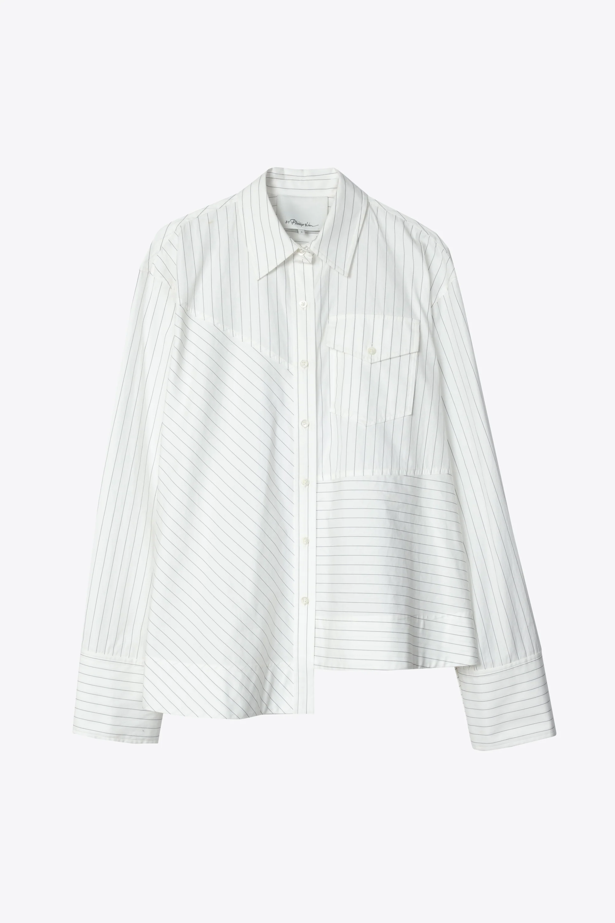 Asymmetrical Stripe Trapeze Shirt - Image 7