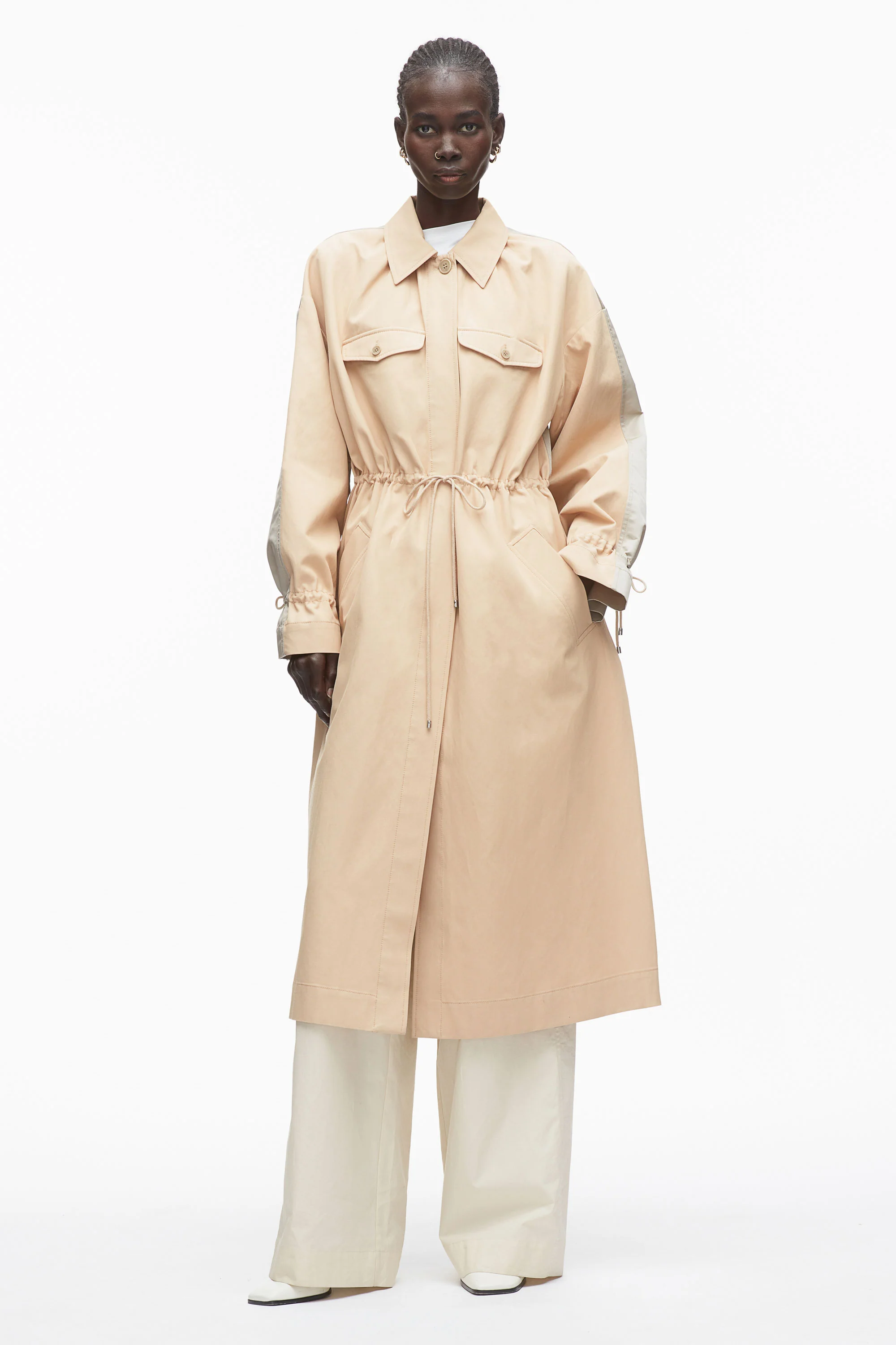 Bicolor Blouson Trench - Image 2