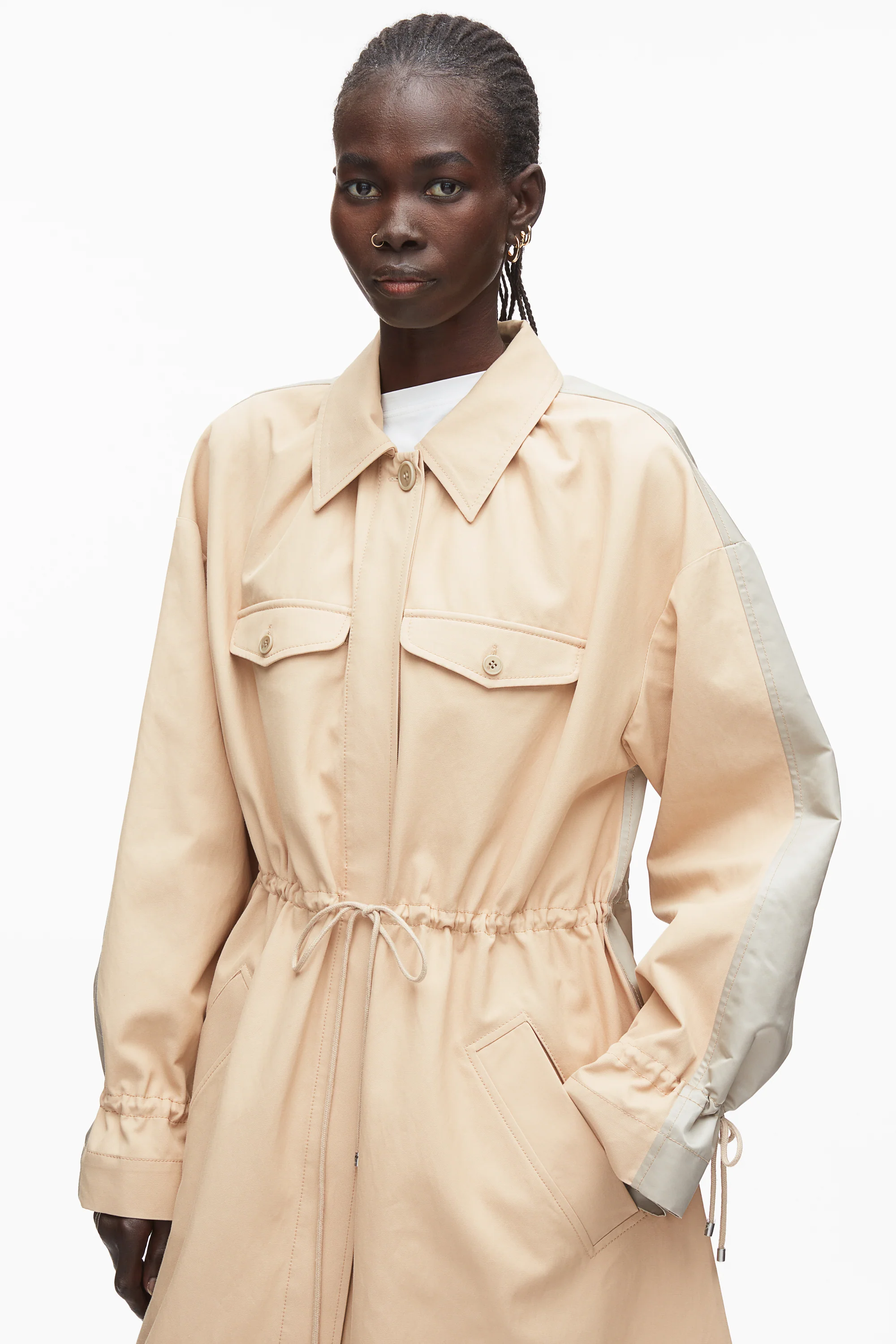 Bicolor Blouson Trench - Image 6