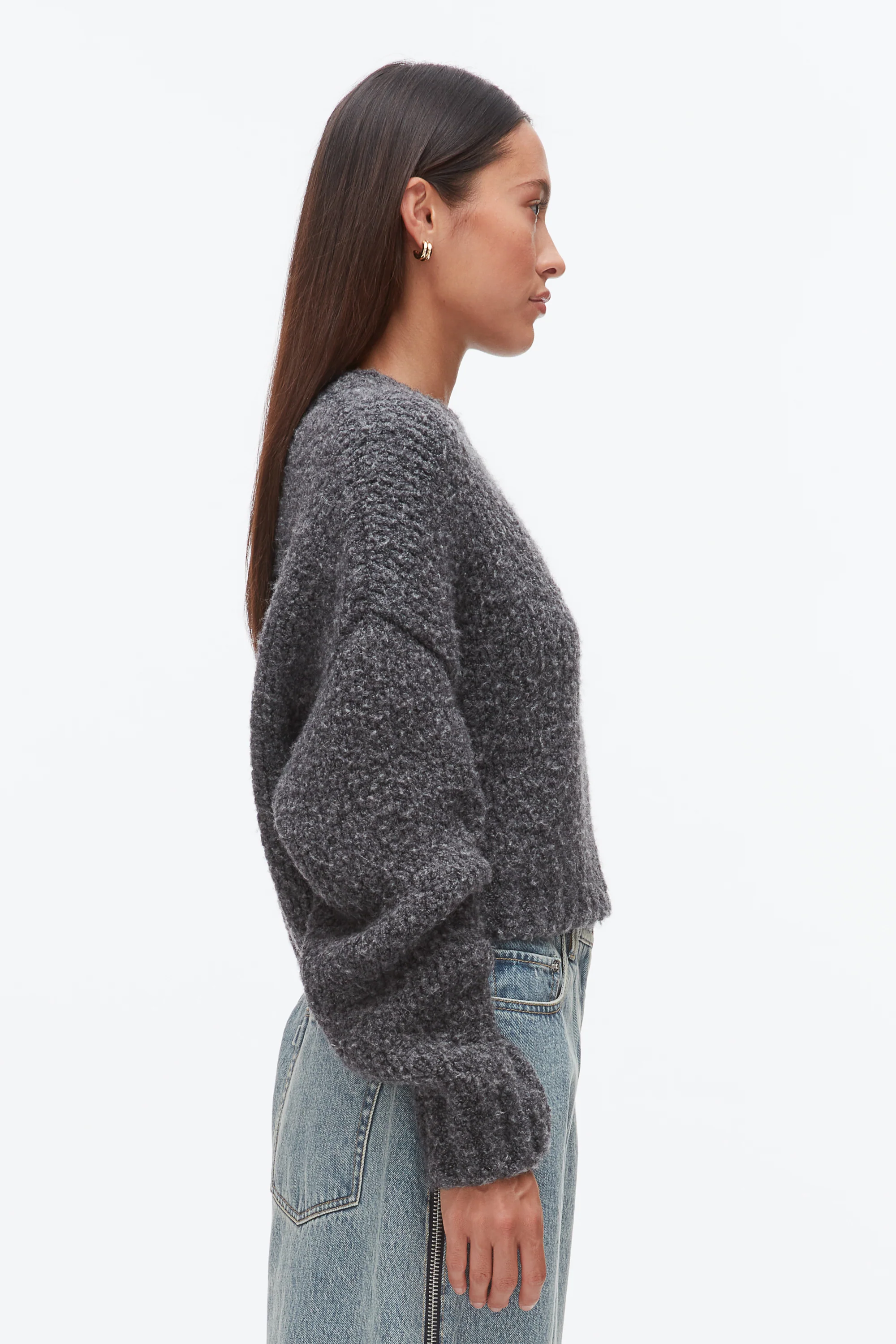 Boucle Zipper Crewneck - Image 10