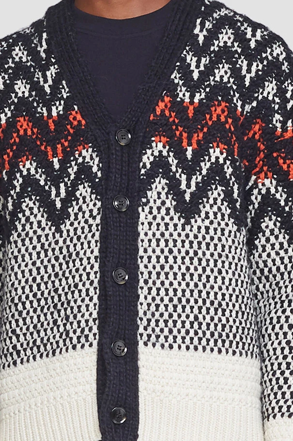 Chevron  Jacquard Cardigan - Image 4