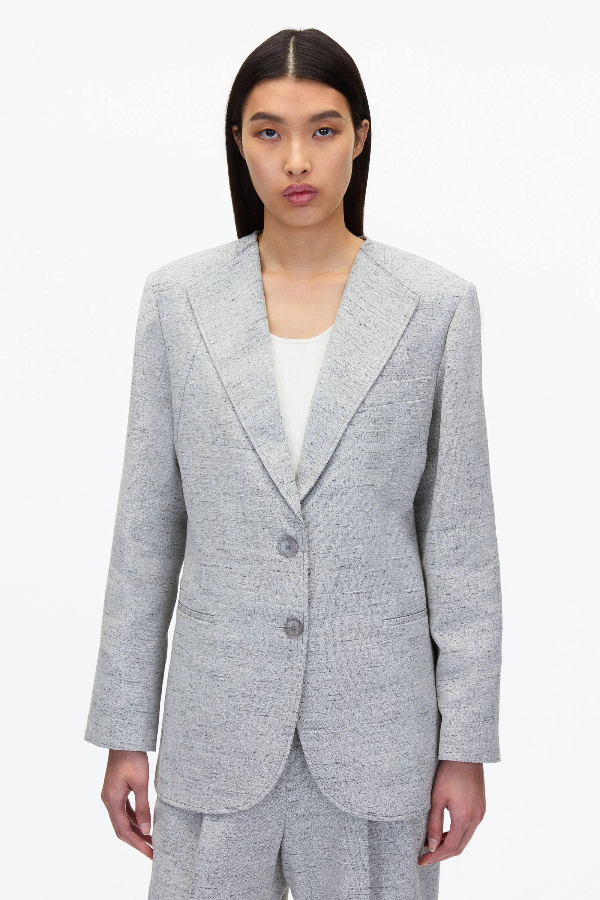 Collarless Relaxed Blazer - Image 2