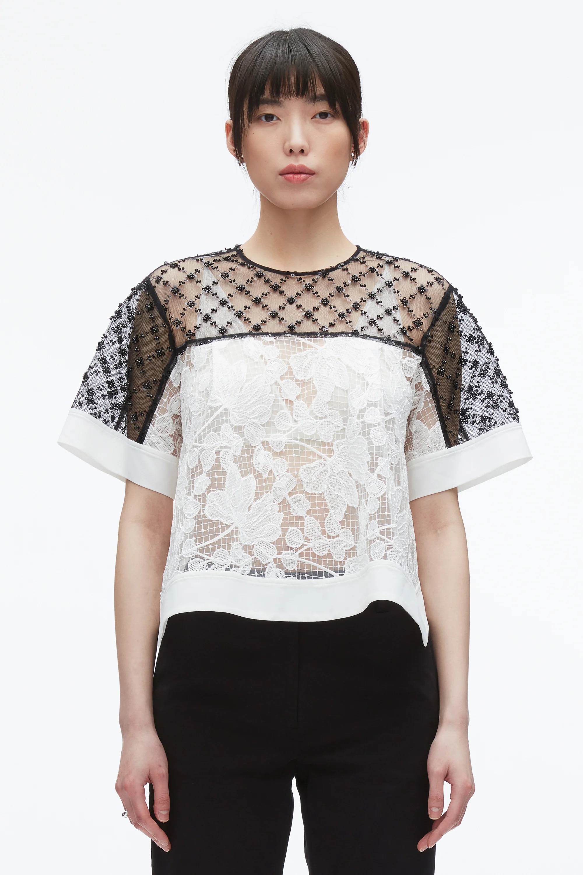 Corded Lace Organza Top - Image 3