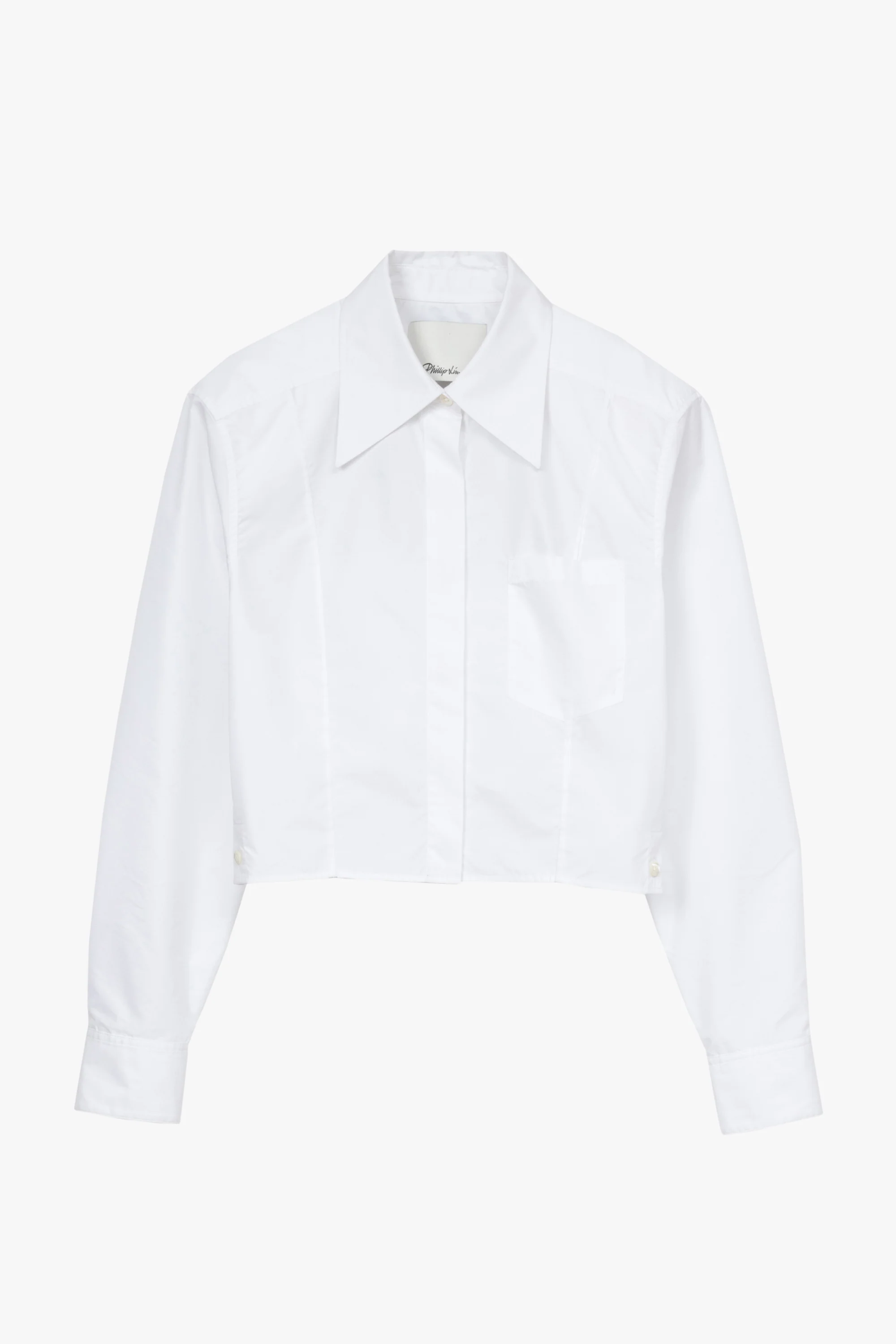Cropped Shirt With Shoulder Pads - Image 11