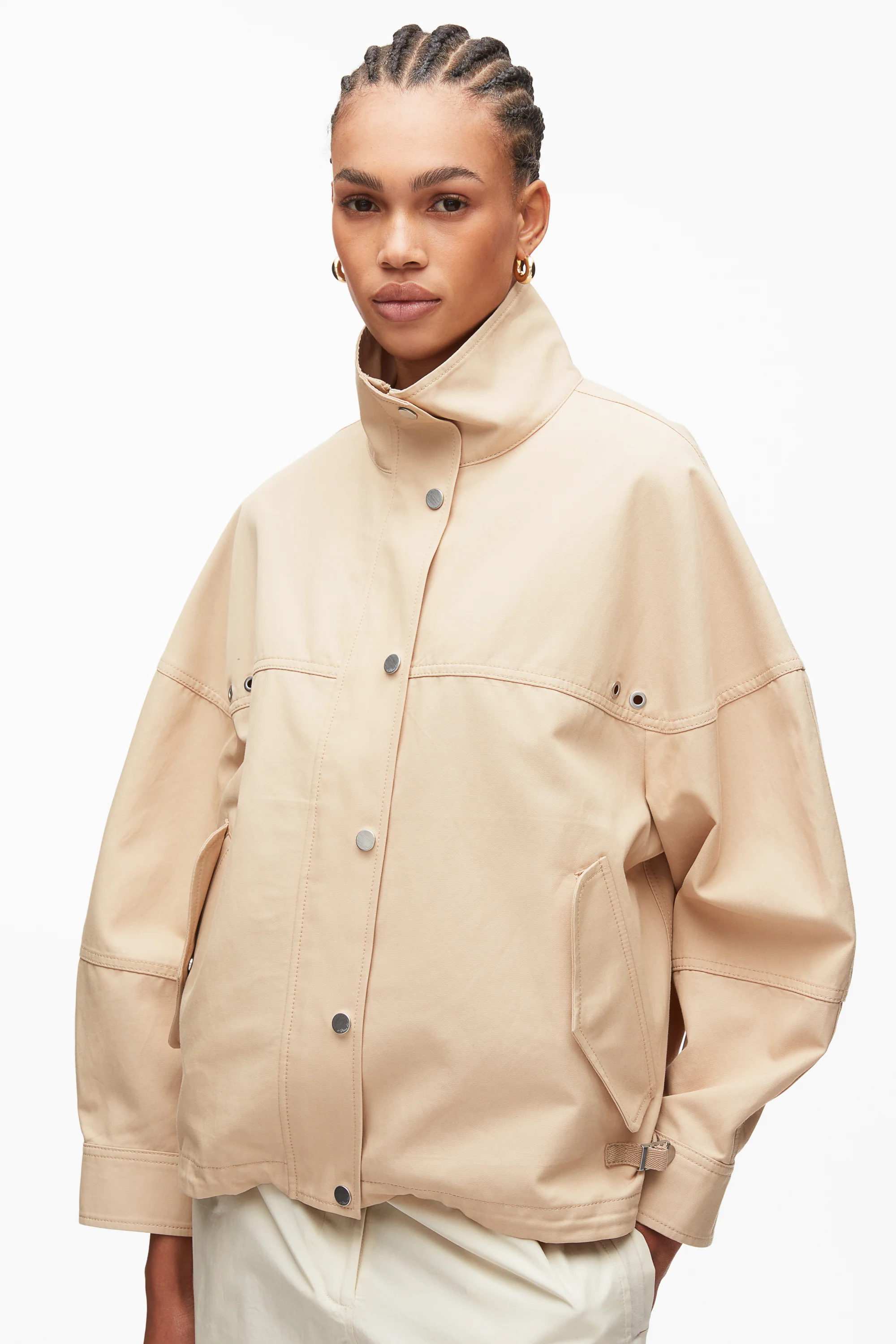 Cropped Ballon Utility Jacket - Image 20