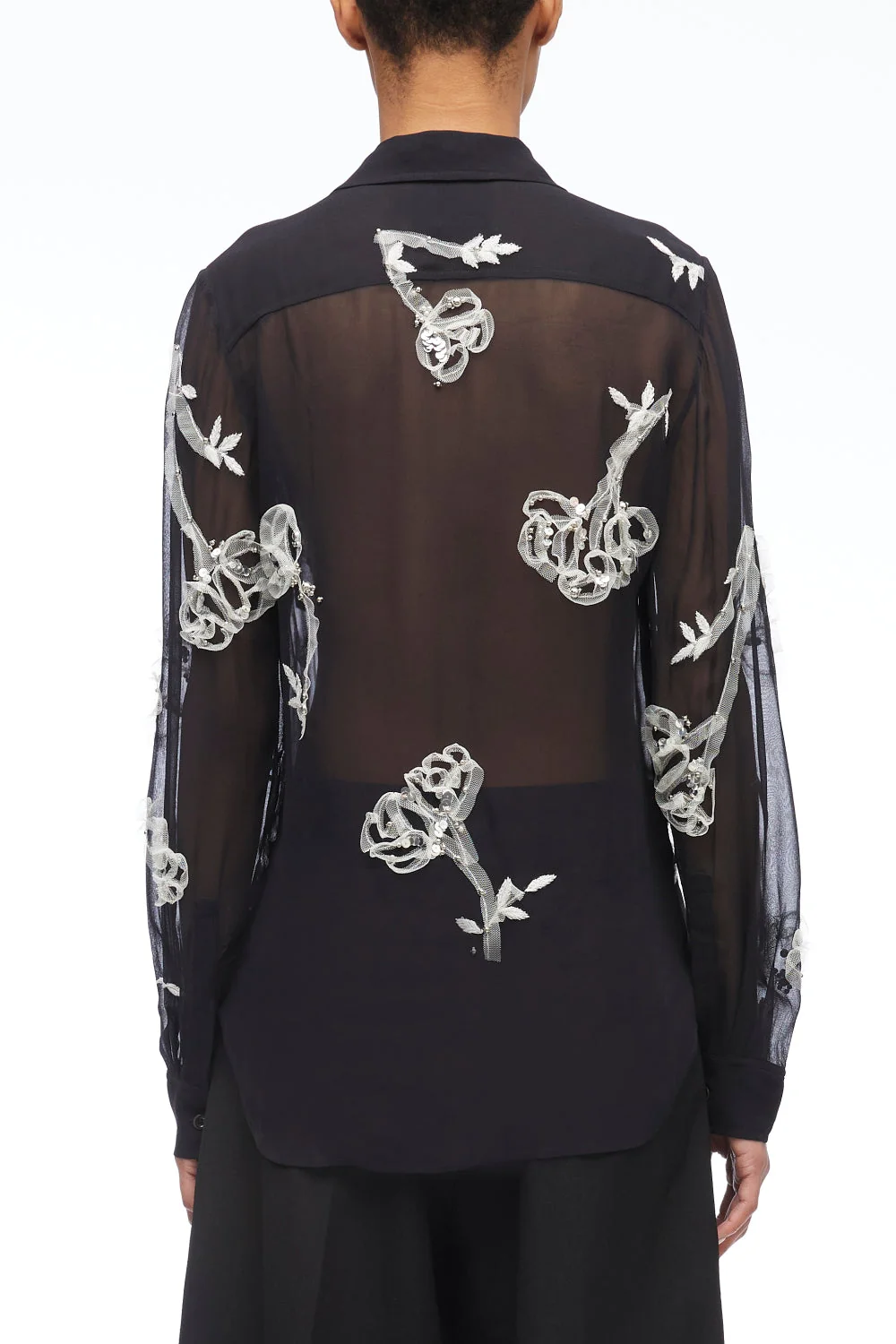 Deconstructed Floral Chiffon Shirt - Image 4