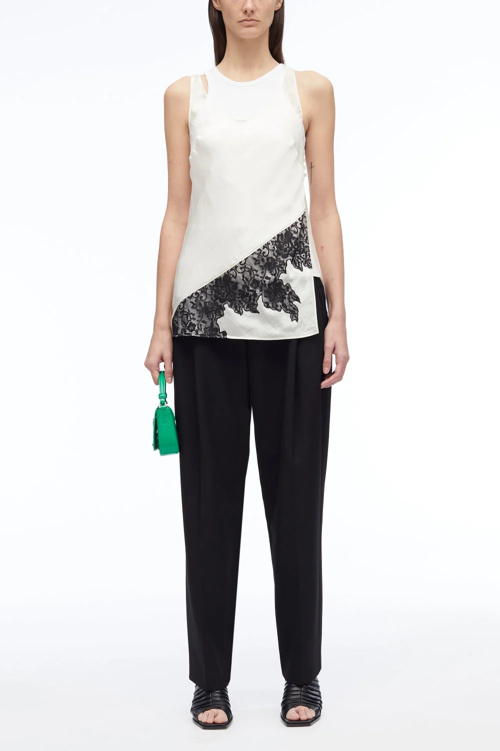 Deconstructed Jersey Tunic With Lace - Image 10