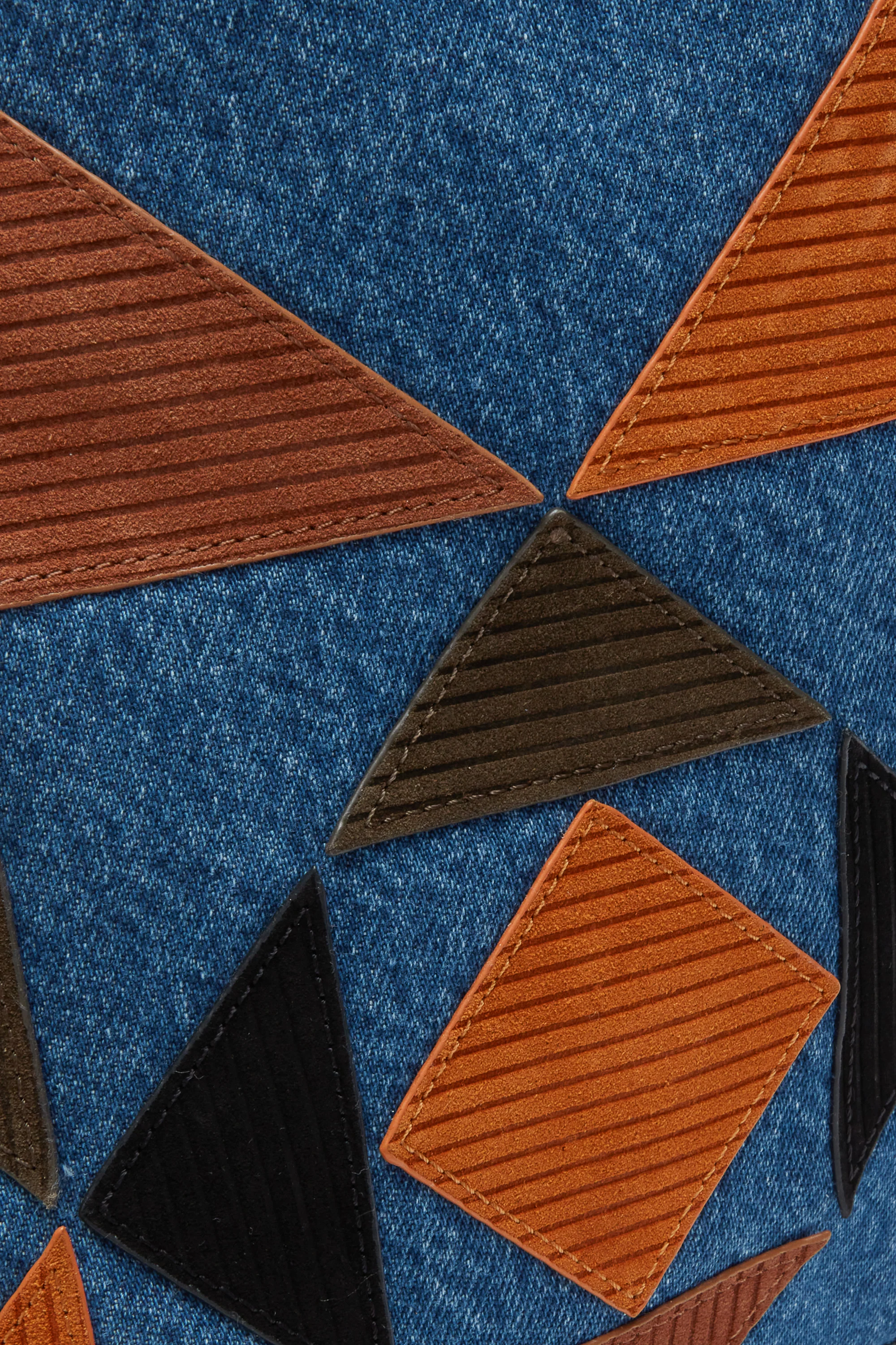 Denim Suede Patch Market Tote - Image 6