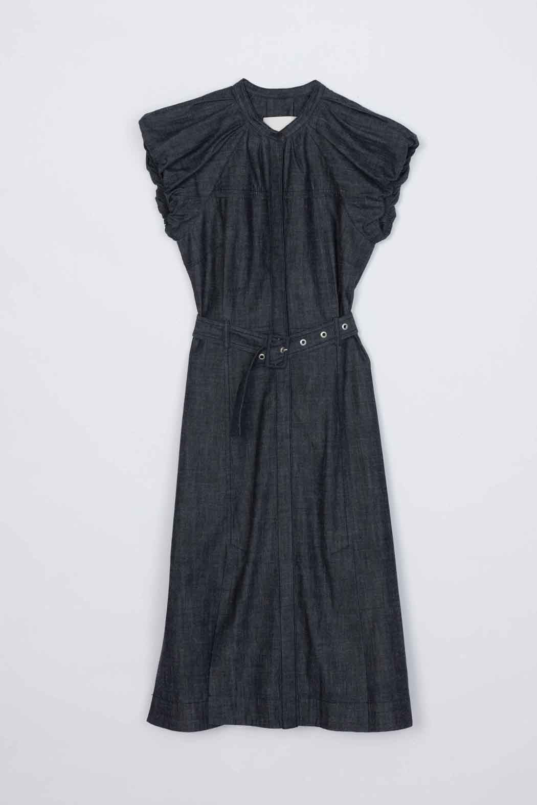 Denim Puff Sleeve Dress - Image 6