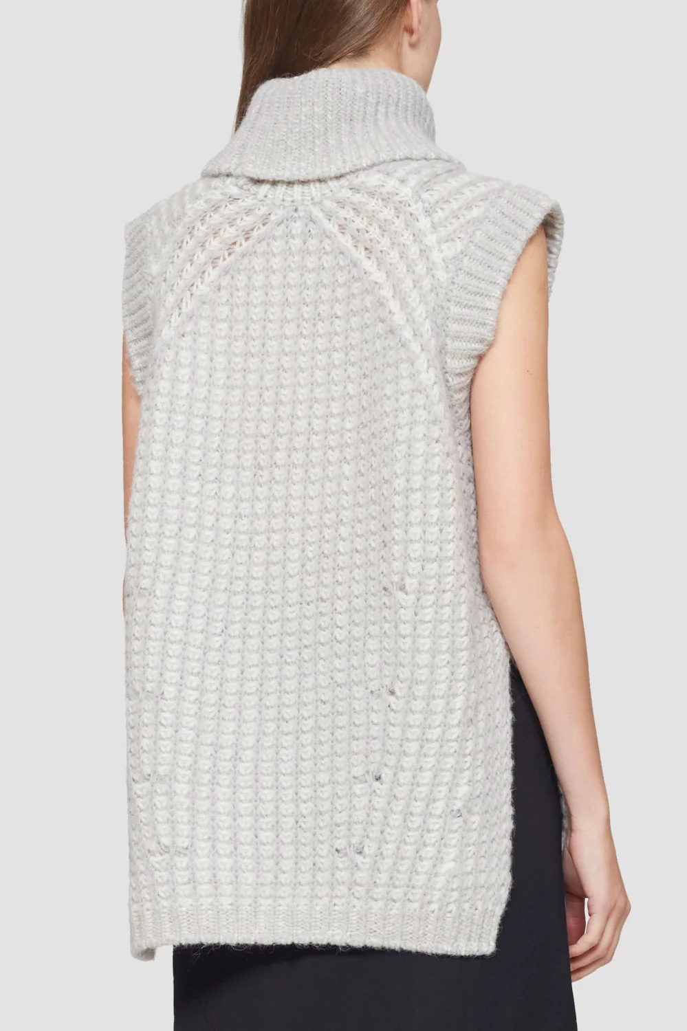 Fisherman Rib Cowl Neck Sl Sweater - Image 4