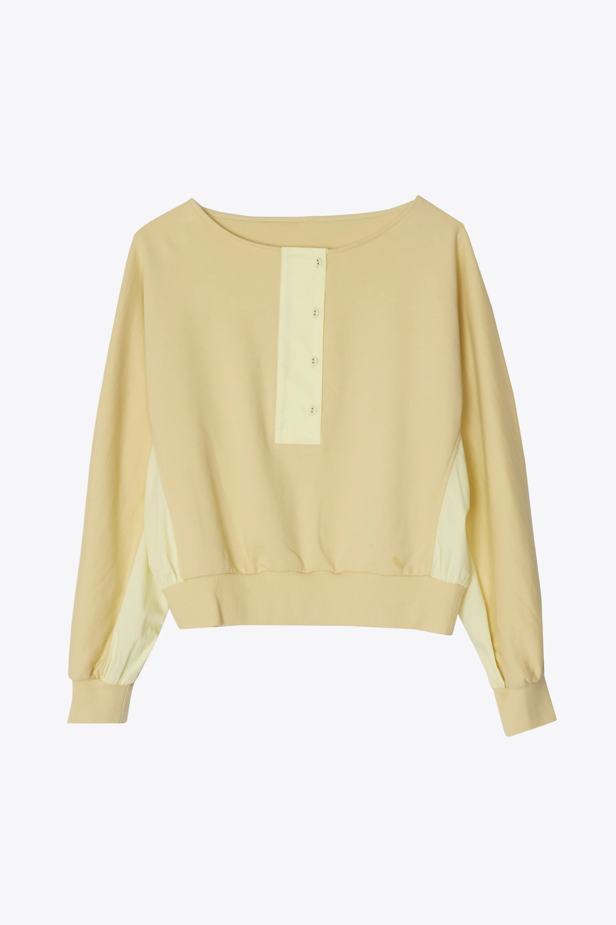 Long Sleeve French Terry Combo Henley Pullover