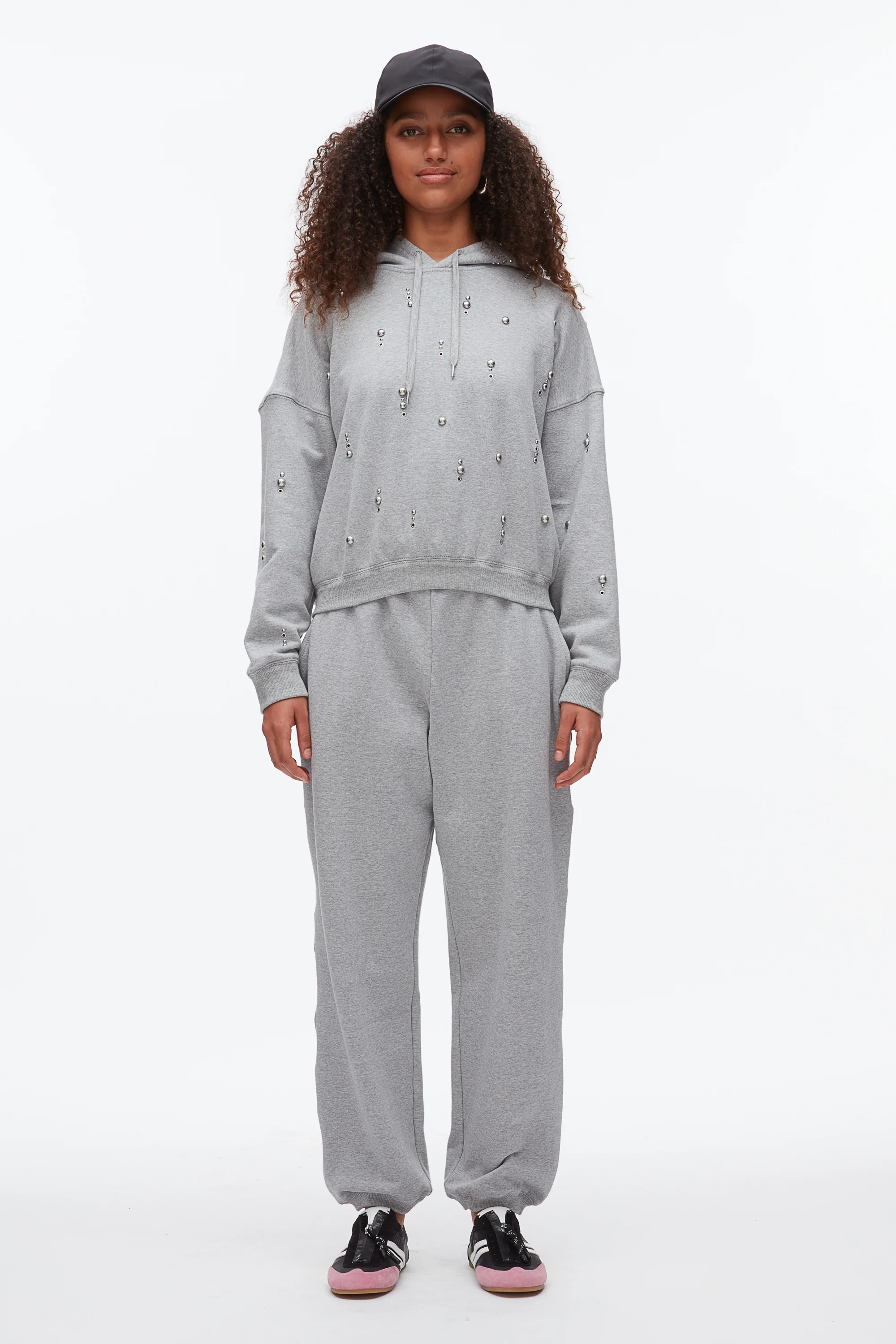 Stud Embellished Oversized Hoodie - Image 2