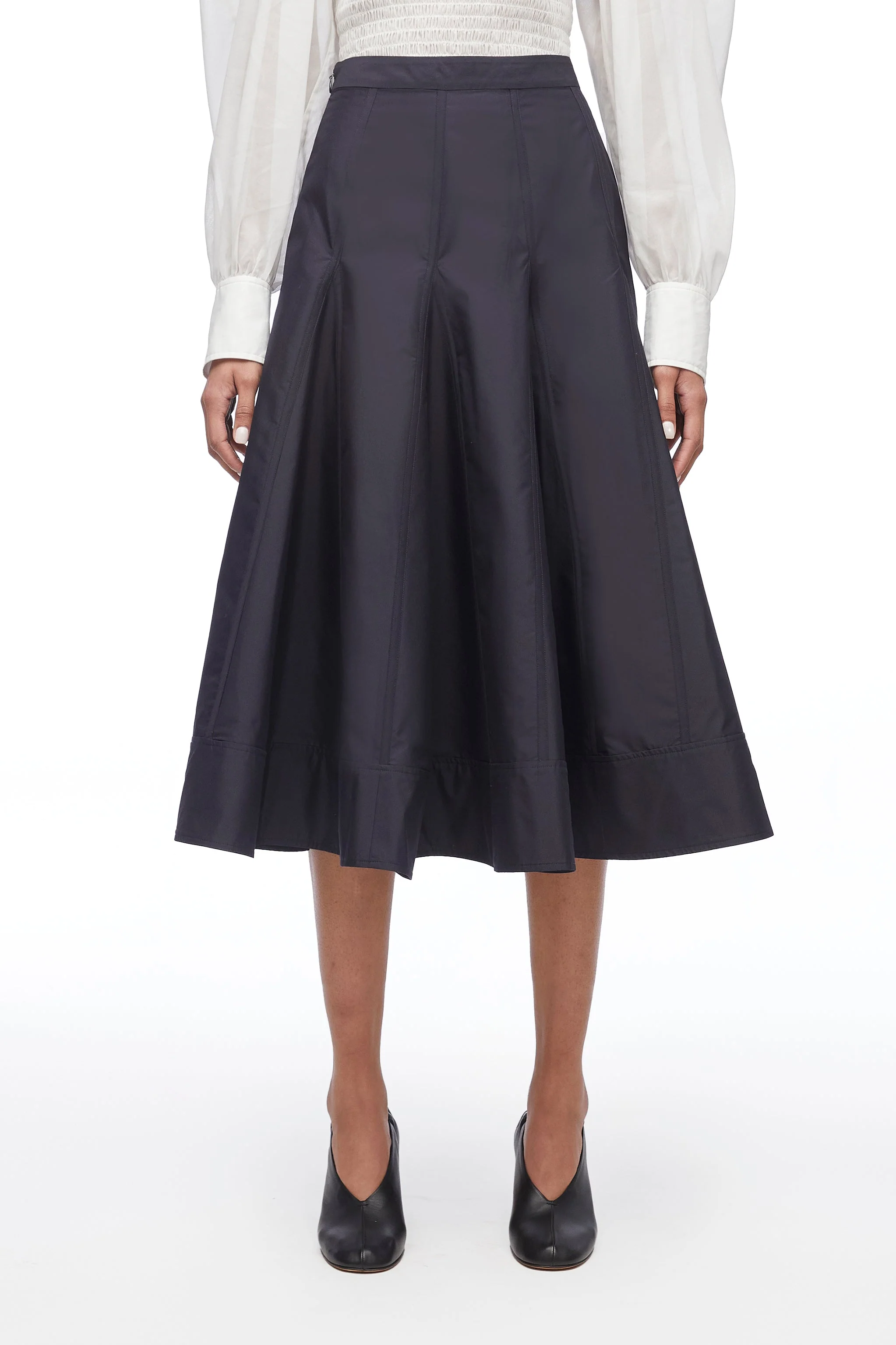 Pleated Godet Midi Skirt - Image 2