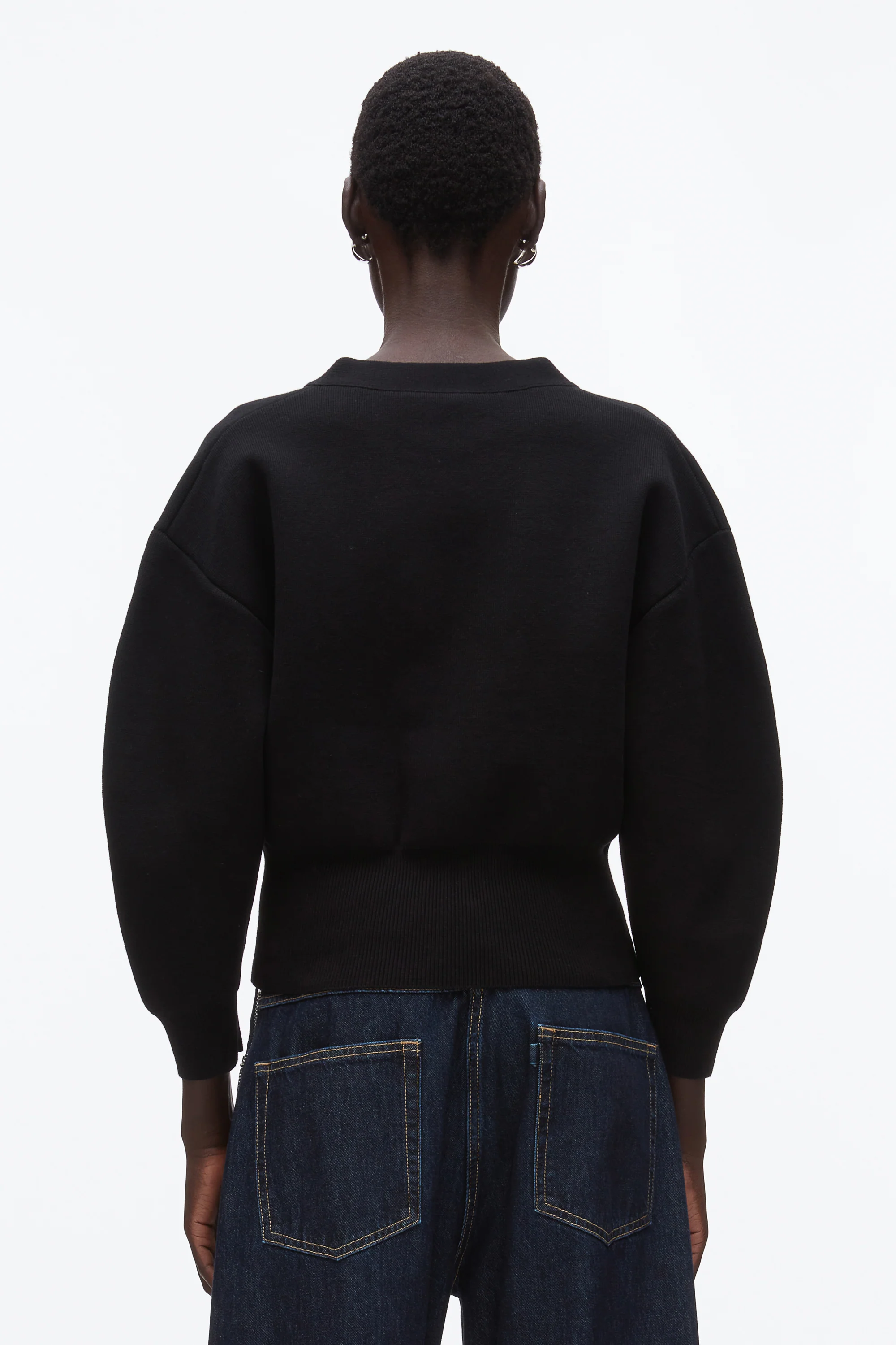 Round Sleeve Zip Cardigan - Image 4