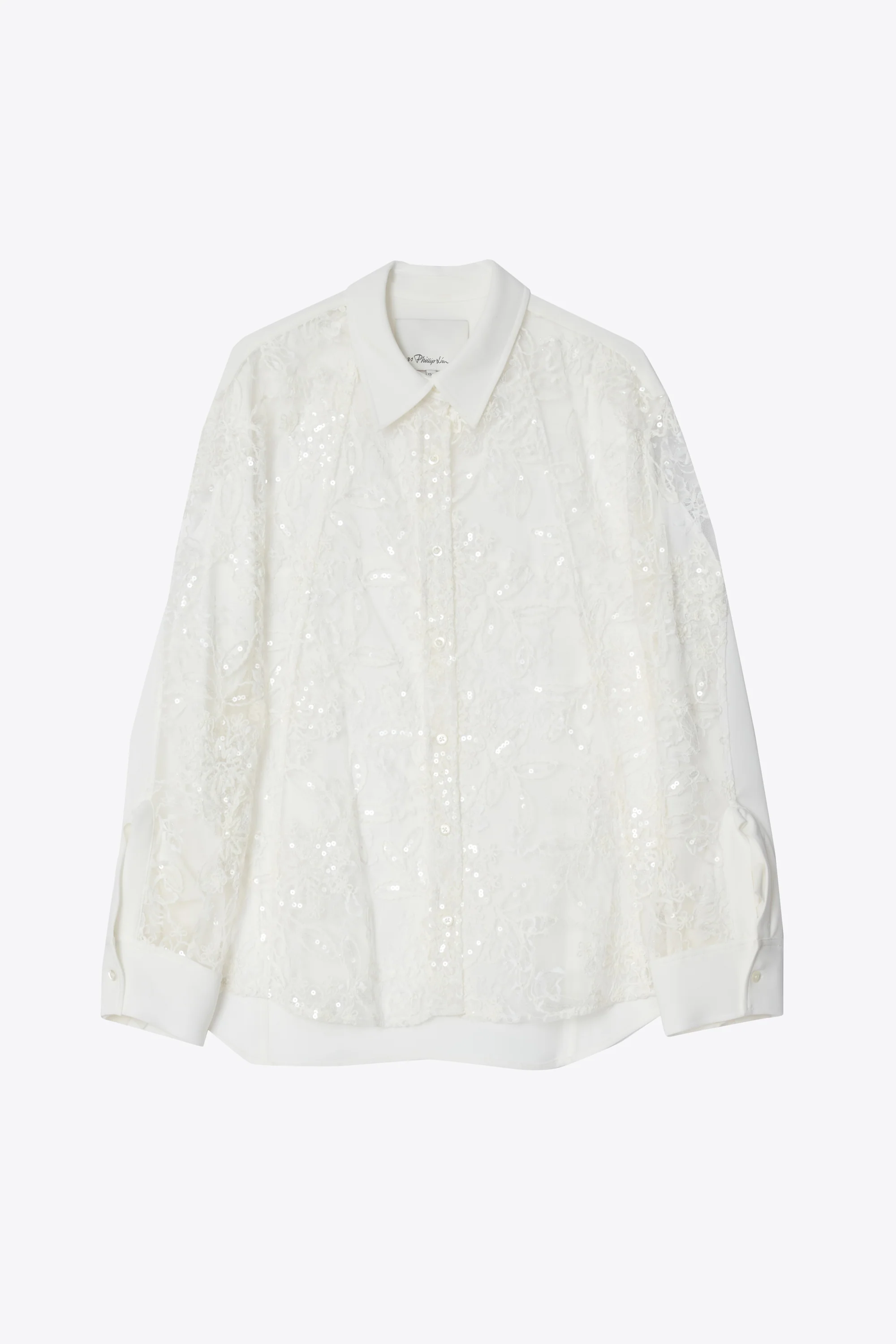 Sequin Lace Oversized Shirt - Image 7