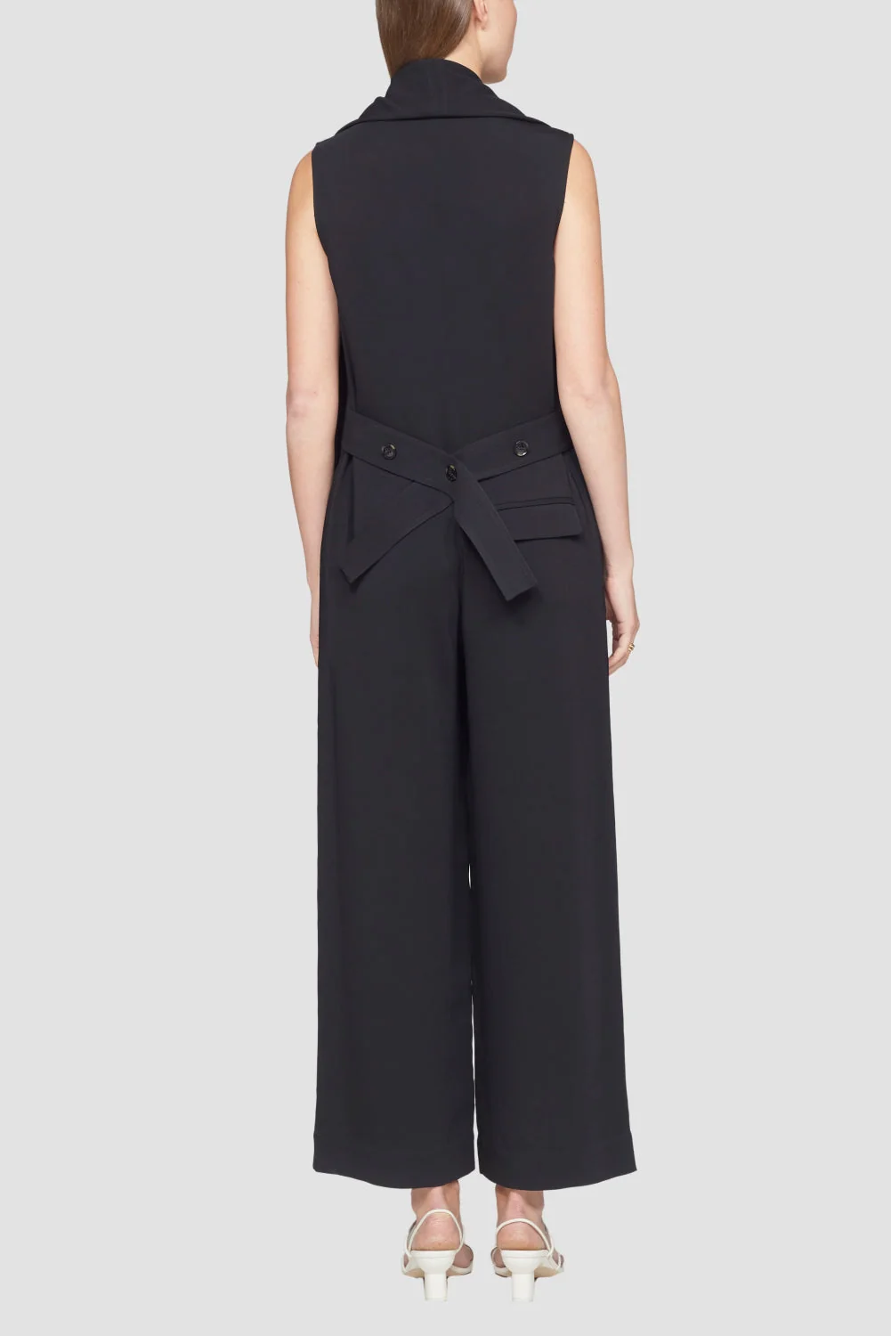 Sl Scarf Neck Matte Viscose Jumpsuit - Image 4