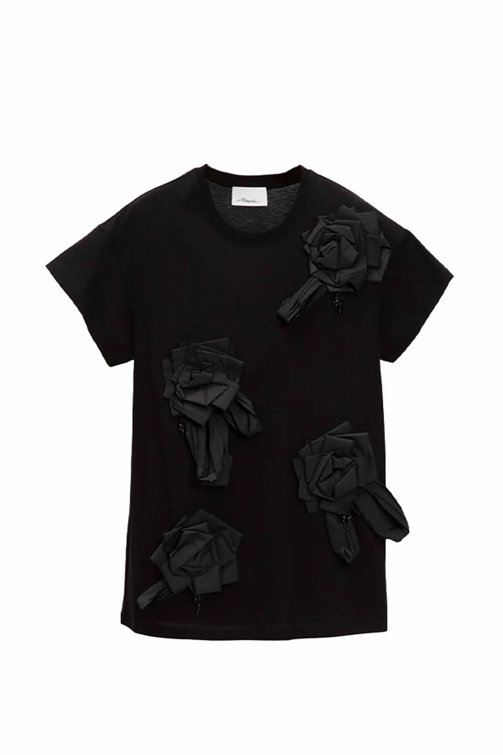 Tshirt With All Over Floral Embellishment