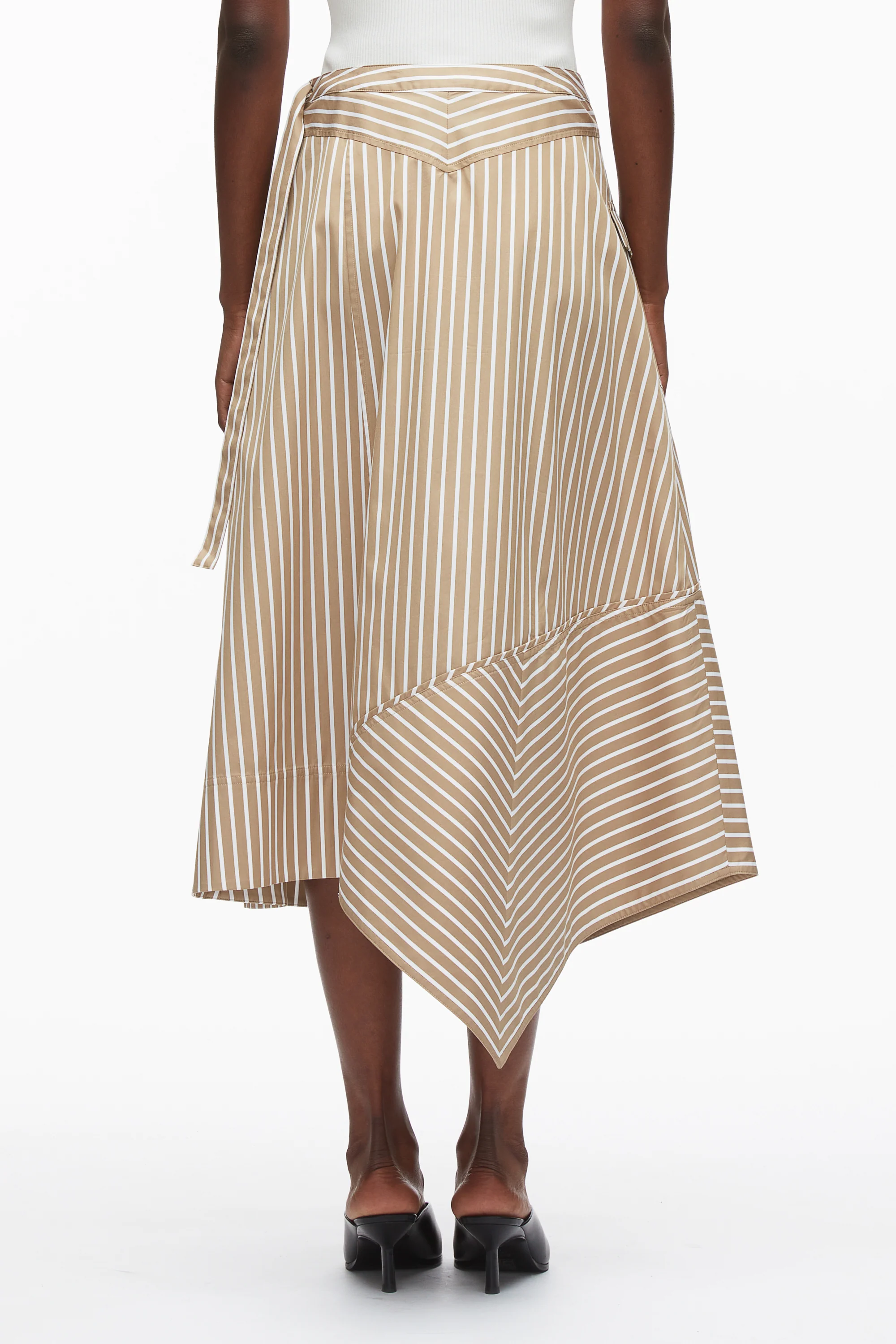 Stripe Poplin Wrap Skirt - Image 4