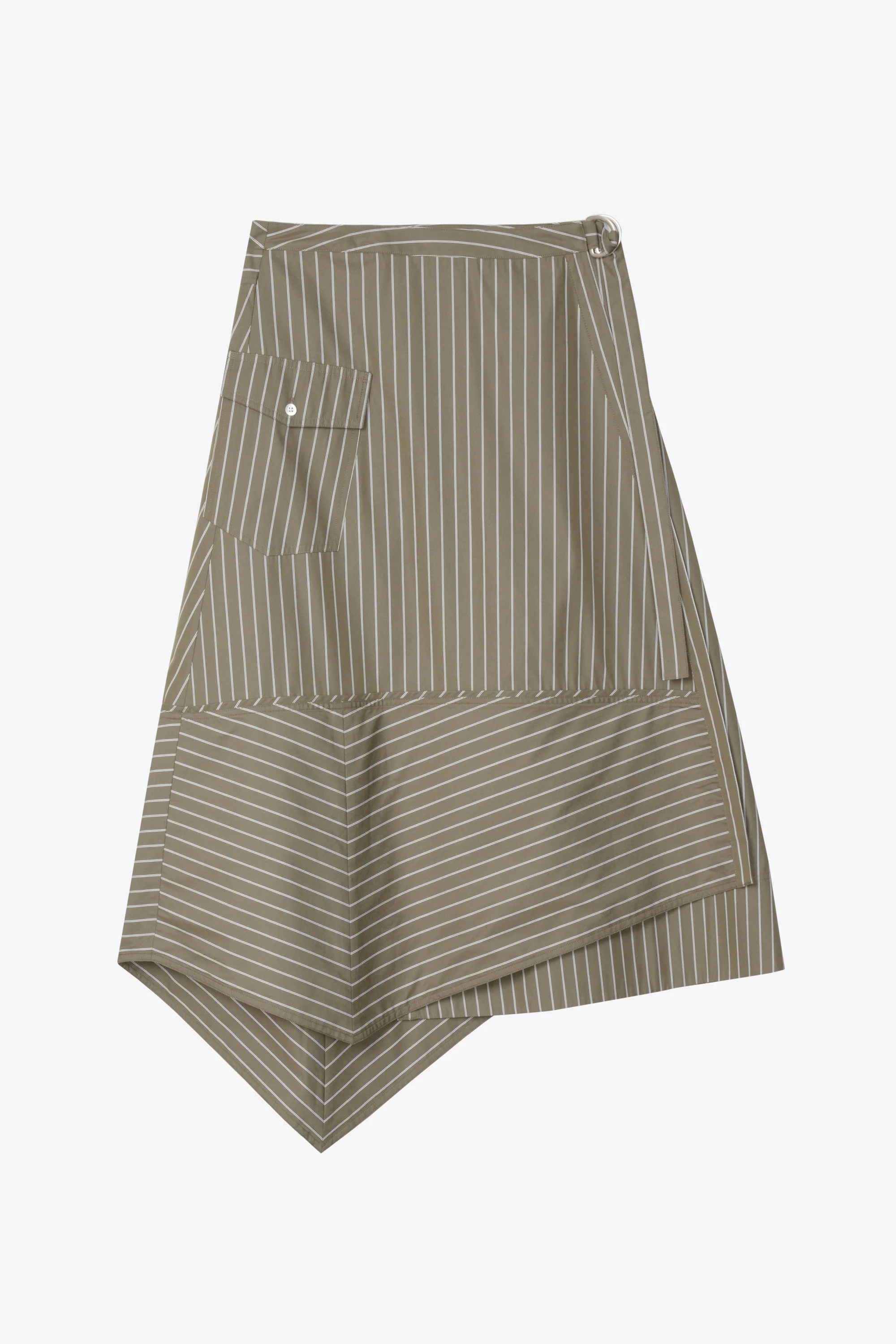 Stripe Poplin Wrap Skirt - Image 15