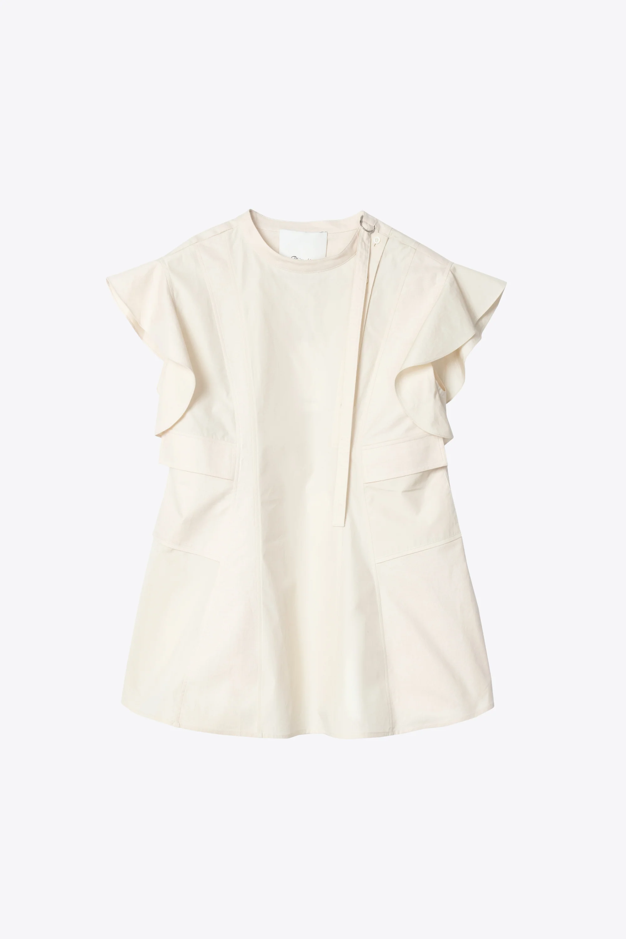 Tonal Poplin Blouse with Oxford Combo - Image 7