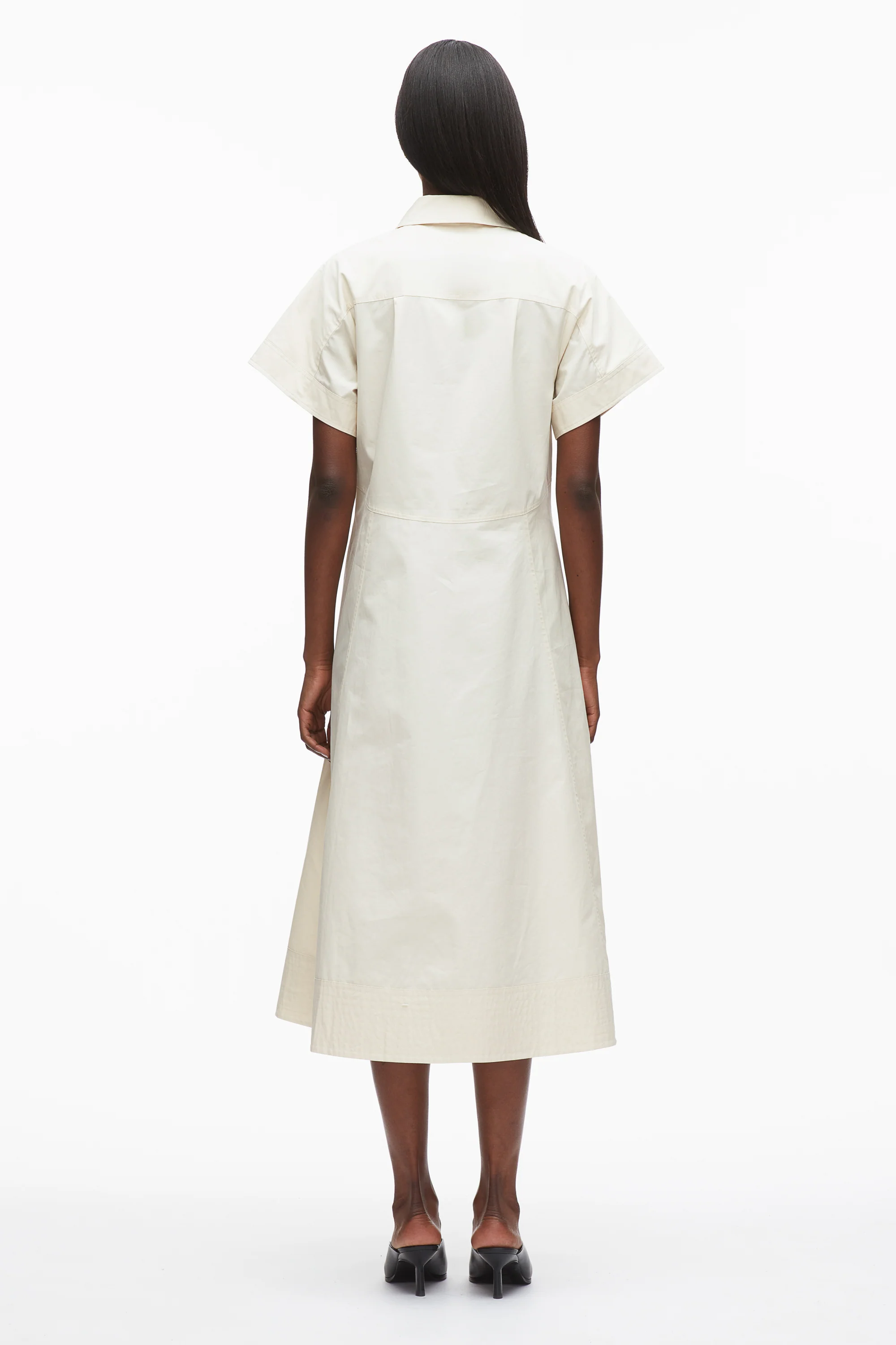 Poplin Trapeze Shirt Dress - Image 4