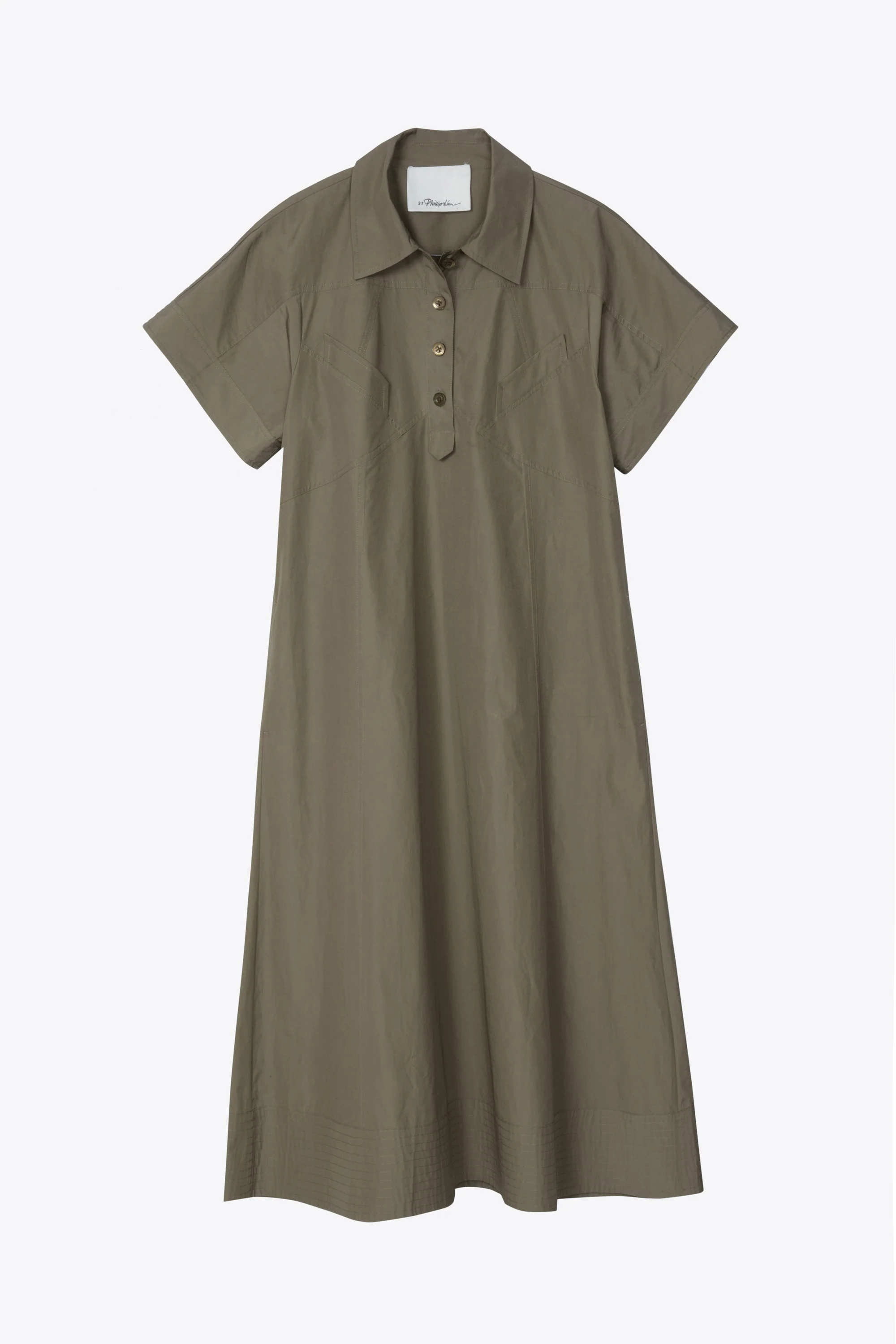 Poplin Trapeze Shirt Dress - Image 13