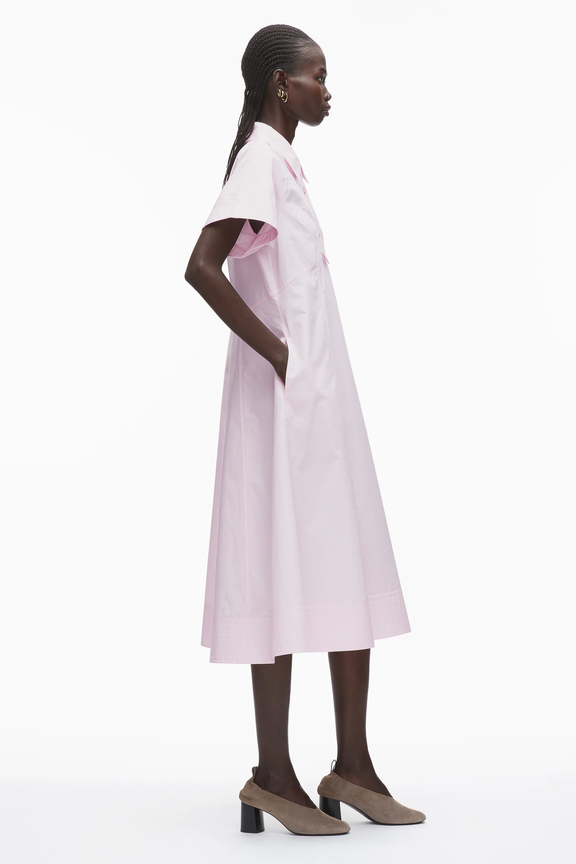Poplin Trapeze Shirt Dress - Image 9