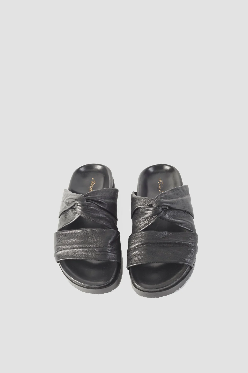 Twist-Detail Leather Slides - Image 6