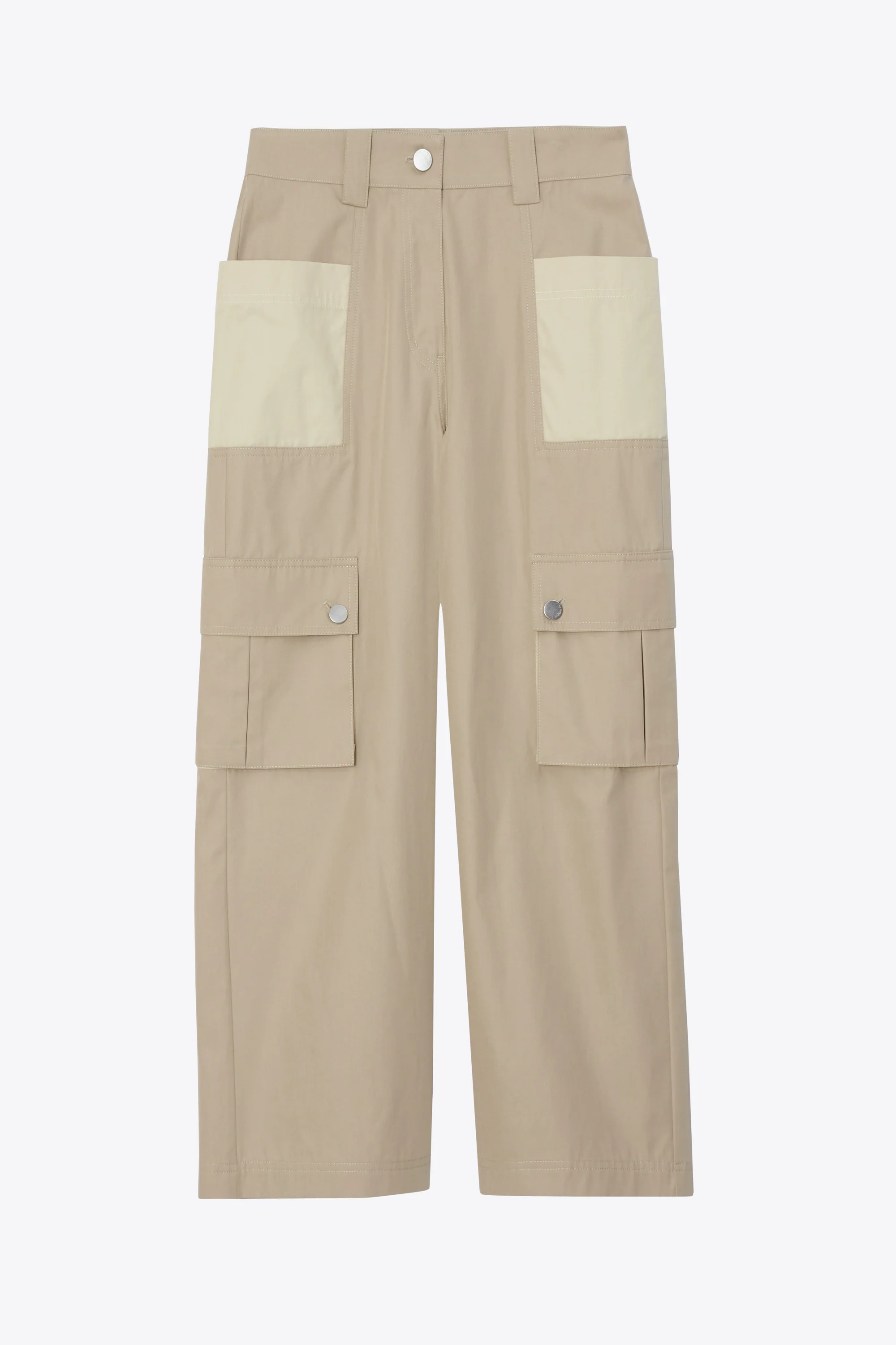 Two-Toned Cropped Cargo Pants - Image 15