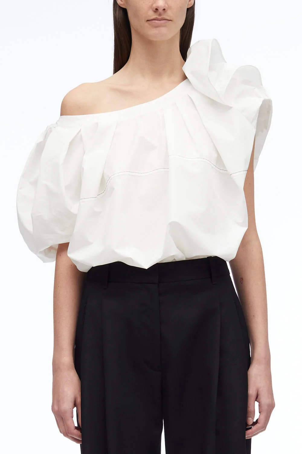 Poplin Flower Detail Top - Image 8