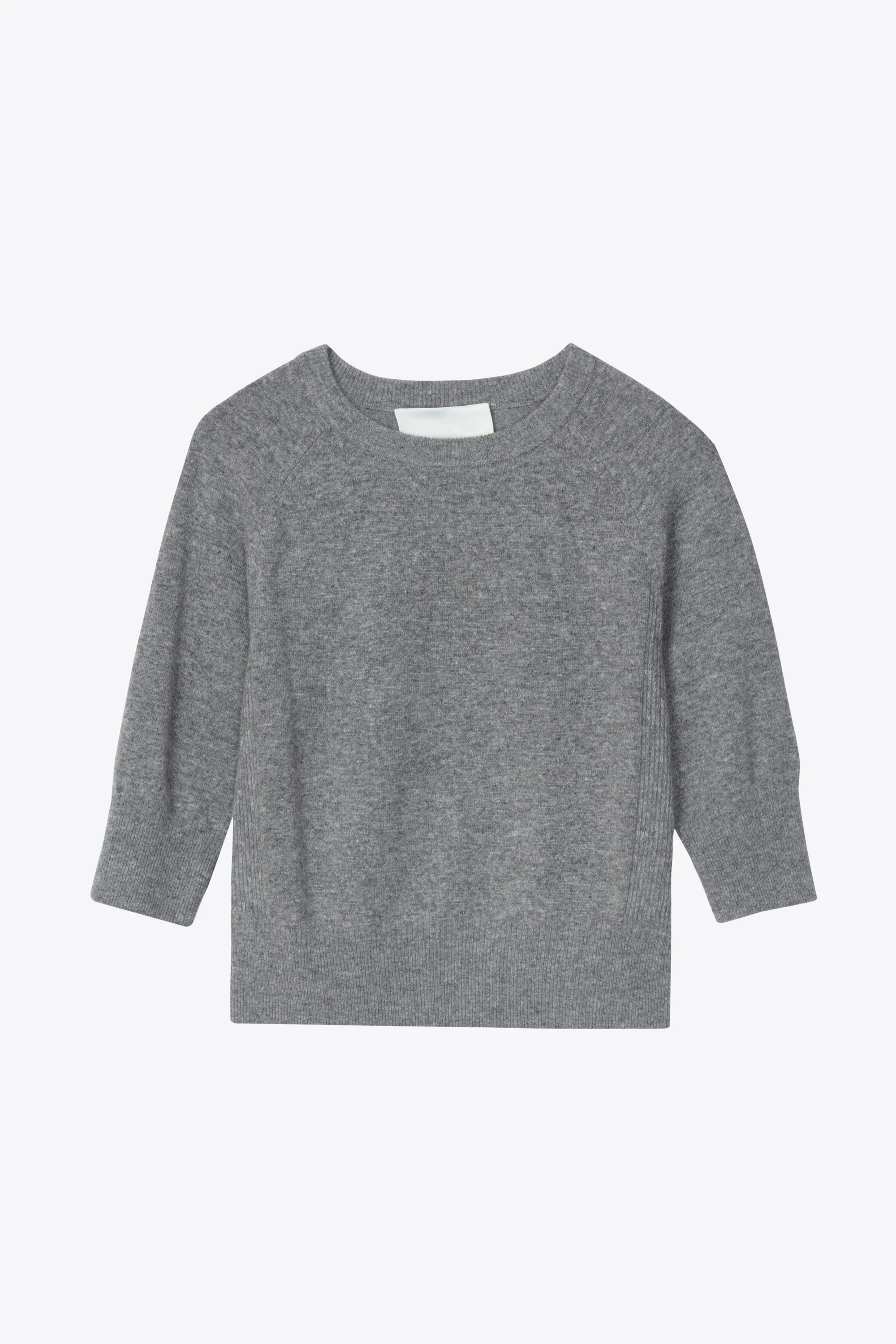Wool Cashmere 3/4 Sleeve Tee - Image 8