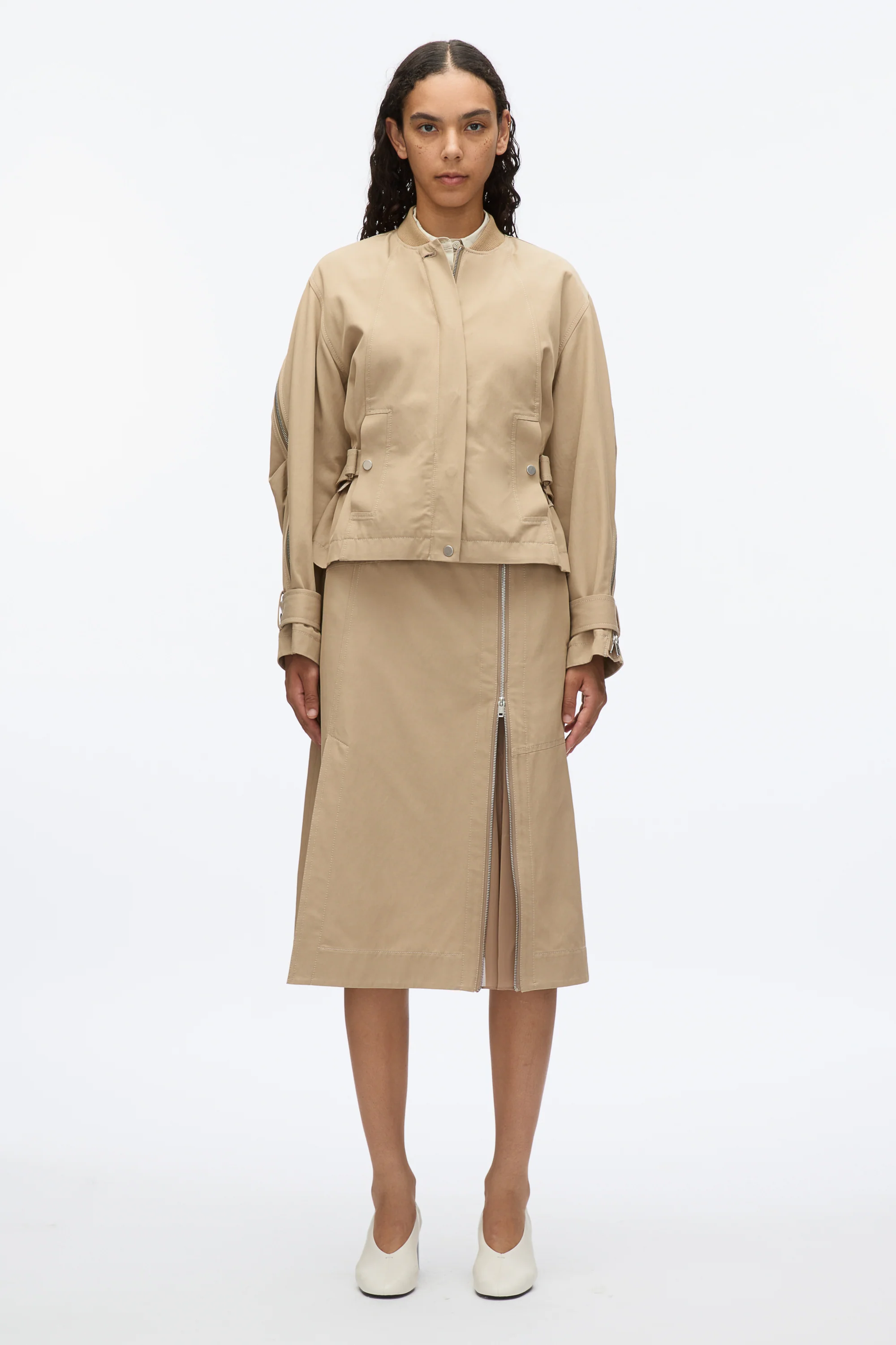 Zip Cocoon Back Bomber Jacket - Image 2